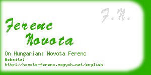 ferenc novota business card